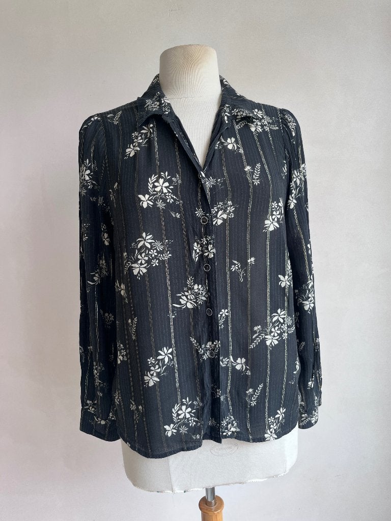 sissy boy blouse maat m zwart bloemen, Kleding | Dames, Maat 38/40 (M), Verzenden, Zwart, Sissy-Boy
