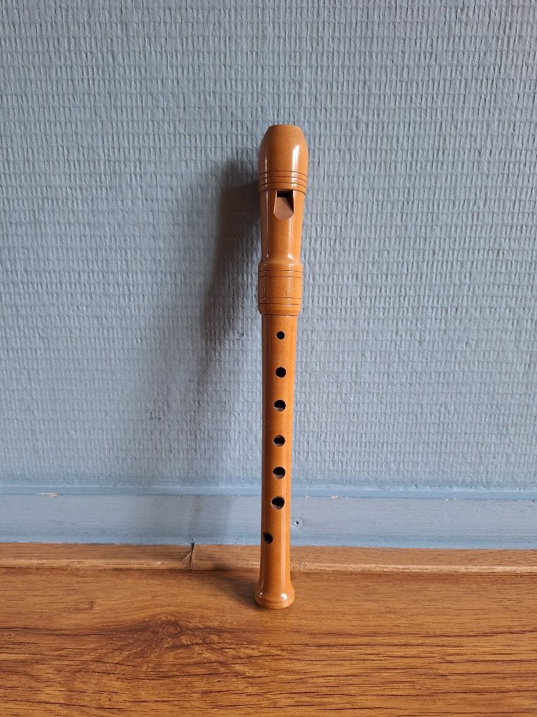 Houten Sopraan Blokfluit, Muziek en Instrumenten, Blaasinstrumenten | Blokfluiten, Ophalen of Verzenden, Gebruikt, Sopraan of Sopranino