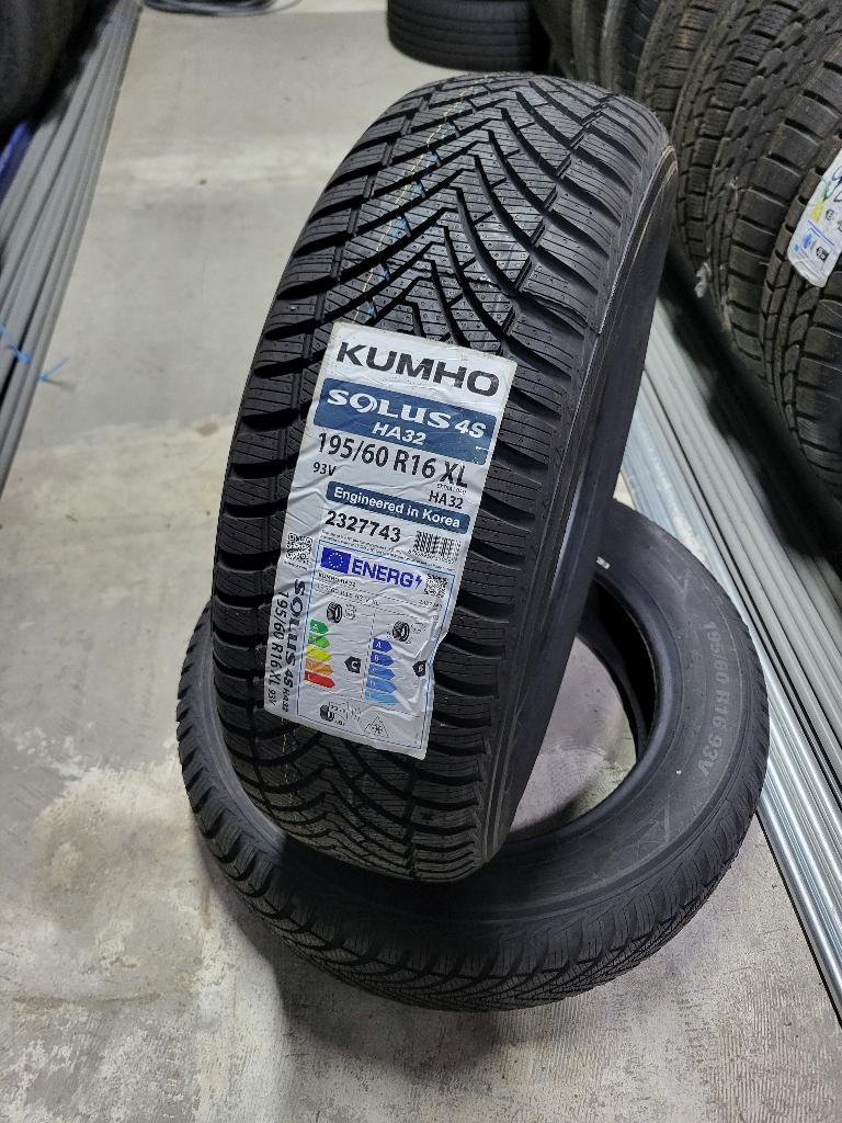 2 x 195/60/16 Kuhmo Allseasons NIEUW 150,- Incl montage !, 16 inch, Kuhmo Europe, Nieuw, Ophalen of Verzenden
