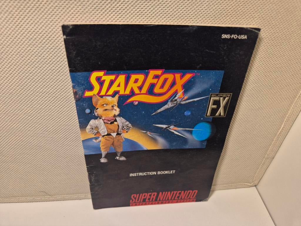 Boekje van Starfox SNS FO USA SNES, Avontuur en Actie, 1 speler, Ophalen of Verzenden, Zo goed als nieuw