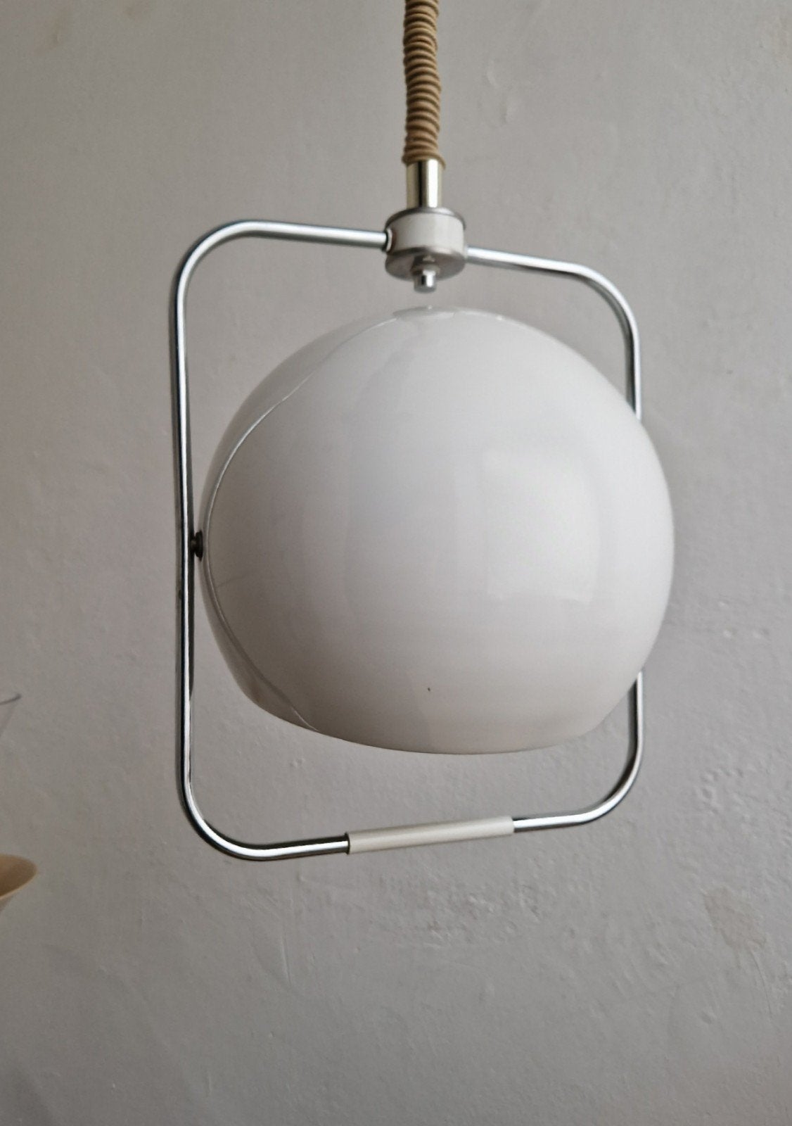 Vintage Gepo hanglamp space age mushroom bollamp design, Ophalen of Verzenden