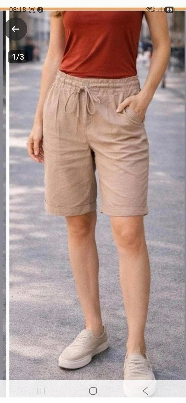 Triple Nine beige bermuda short  - Maat, Kort, Beige, Ophalen of Verzenden, Gedragen