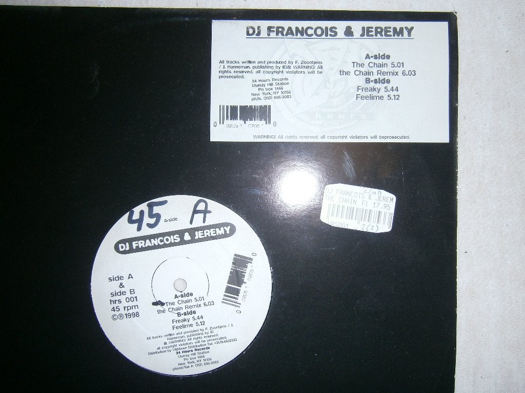 DJ Francois & Jeremy – The Chain. 1998. Oldskool Rave Trance, Ophalen, Gebruikt, Trance, Fotohoes