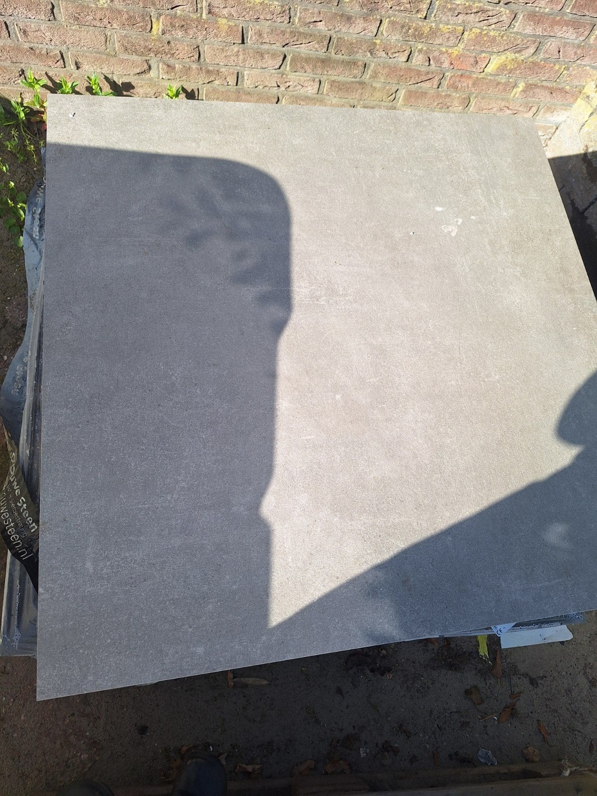 3x GeoCeramica 90x90x4 Patch Plus Grey (2,43m2), Tuin en Terras, Tegels en Klinkers, Ophalen, Keramiek, Nieuw, Minder dan 5 m²