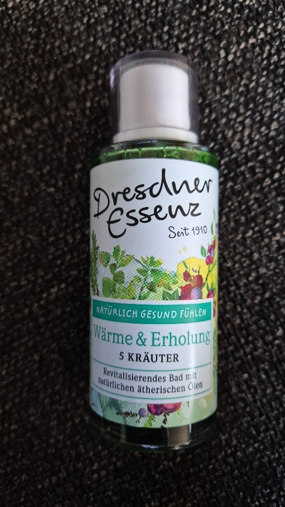 Dresdner Essenz Kruiden Badolie - 5 Kruiden - 100 ml, Ophalen of Verzenden, Nieuw, Bad & Douche