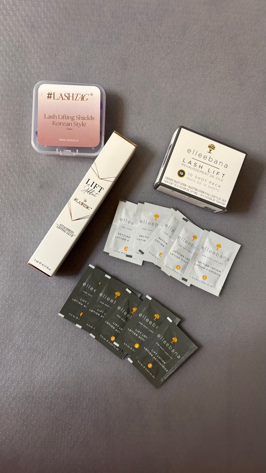 Wimperlift set: Elleebana en Lashtag producten, Ophalen of Verzenden, Nieuw, Overige typen