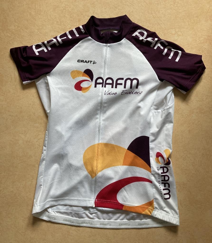Wielershirt met reclame damesmaat XL of herenmaat S, Dames, Ophalen of Verzenden, Zo goed als nieuw, XL