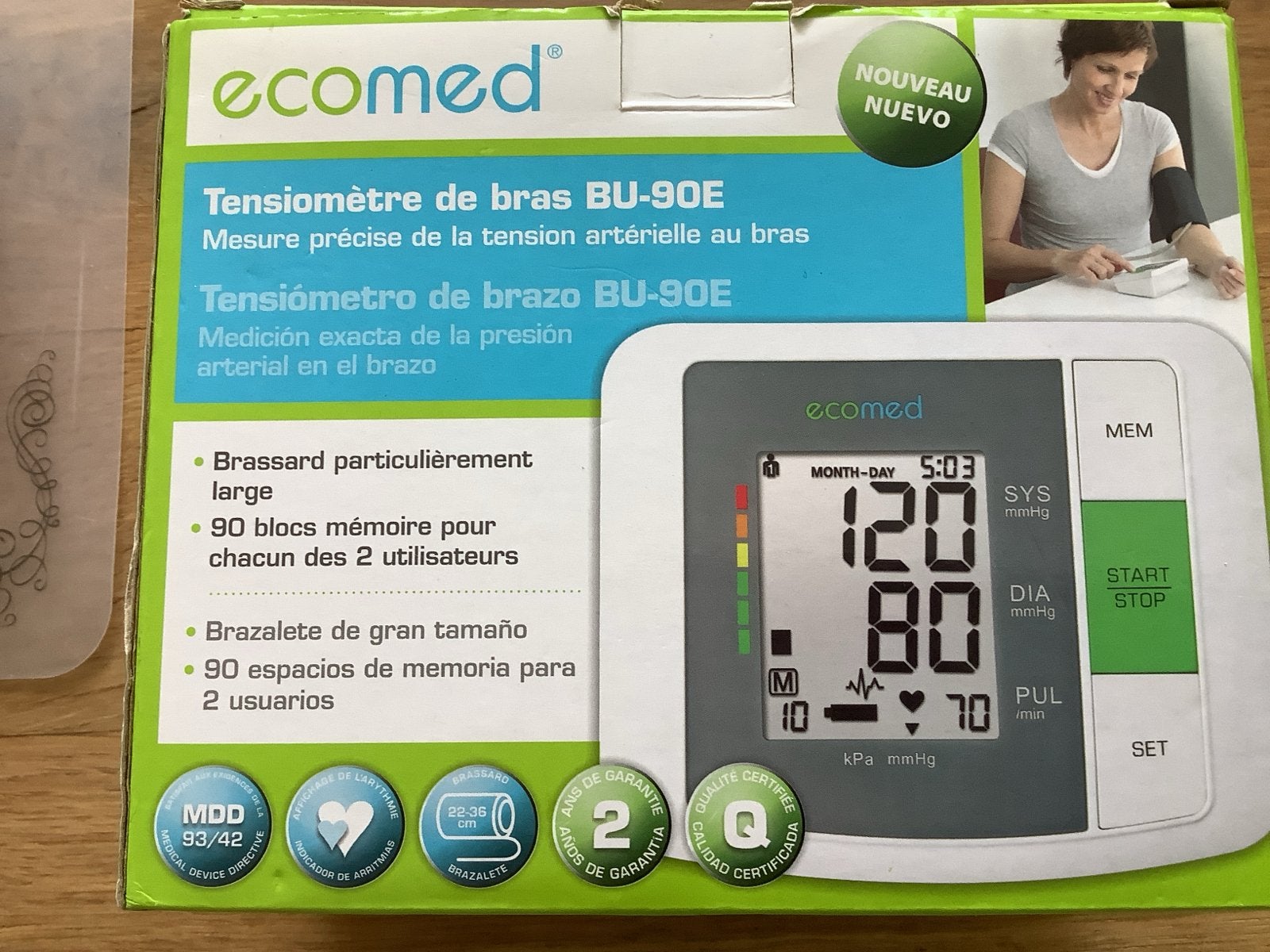 Ecomed Bloeddrukmeter BU-90E -, Ophalen of Verzenden, Zo goed als nieuw, Overige typen