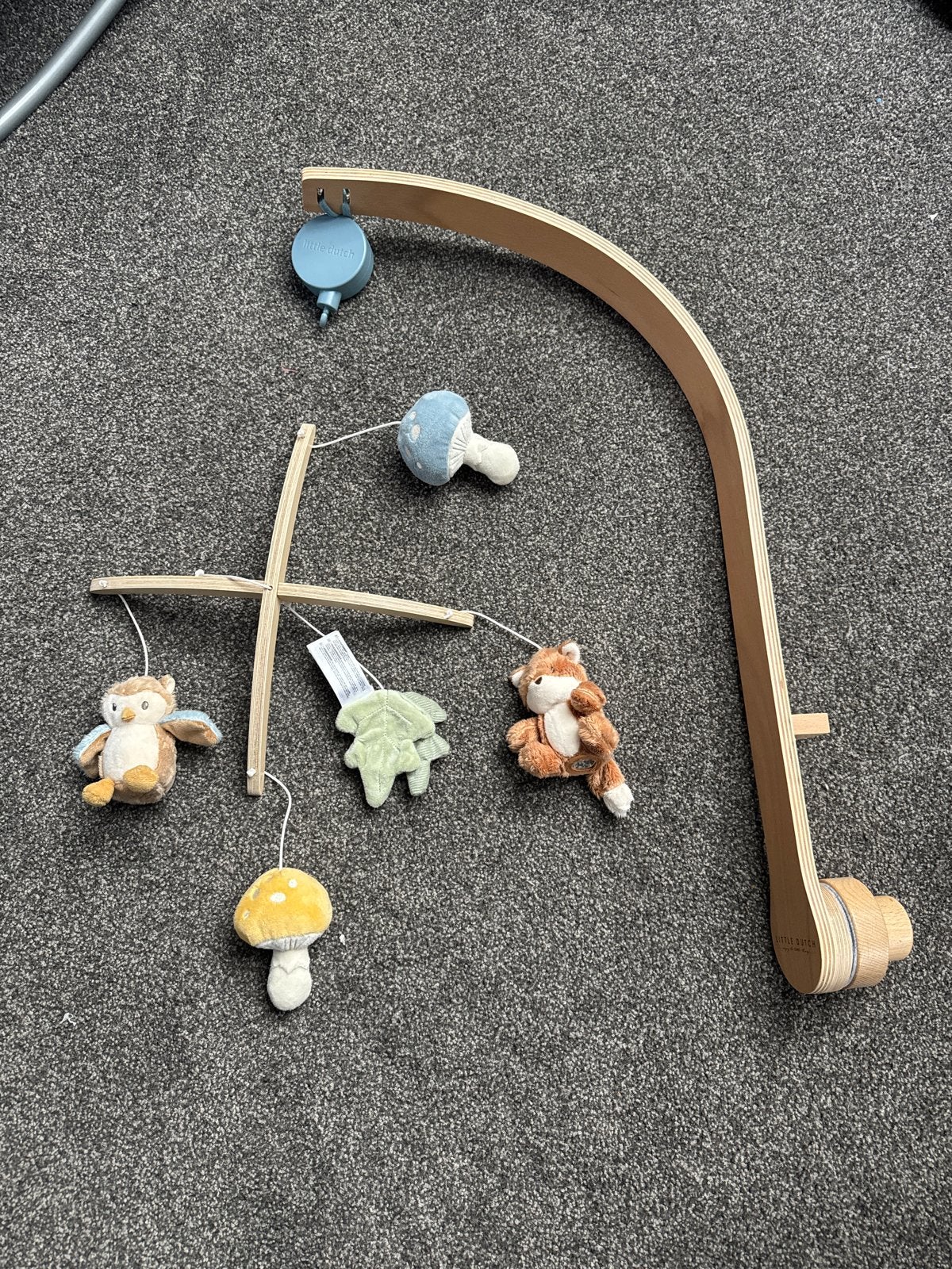 Little Dutch Muziekmobiel - Avontuurlijke Bosdieren, Ophalen, Zo goed als nieuw, Mobiel, Met geluid