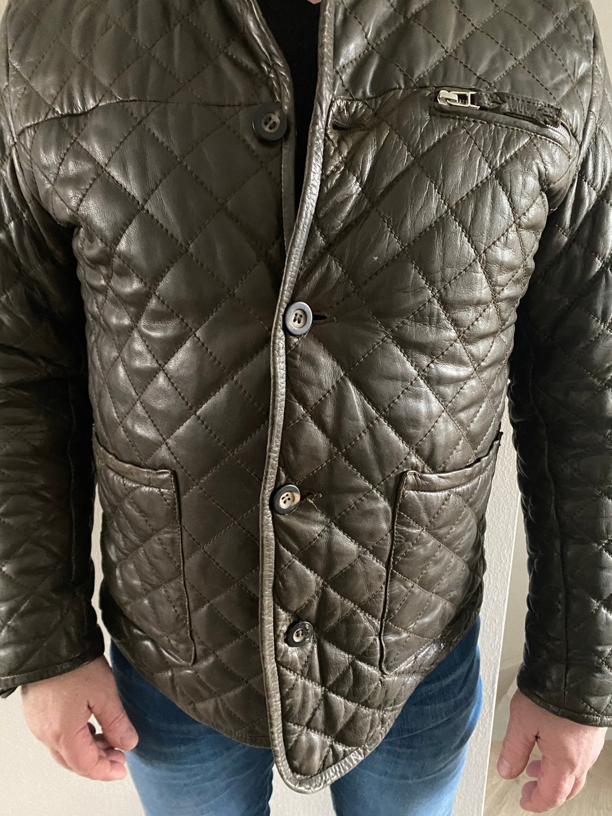 DNA by Eric Kuster Leren Jas /56, Verzenden, Gedragen, Maat 56/58 (XL), Bruin