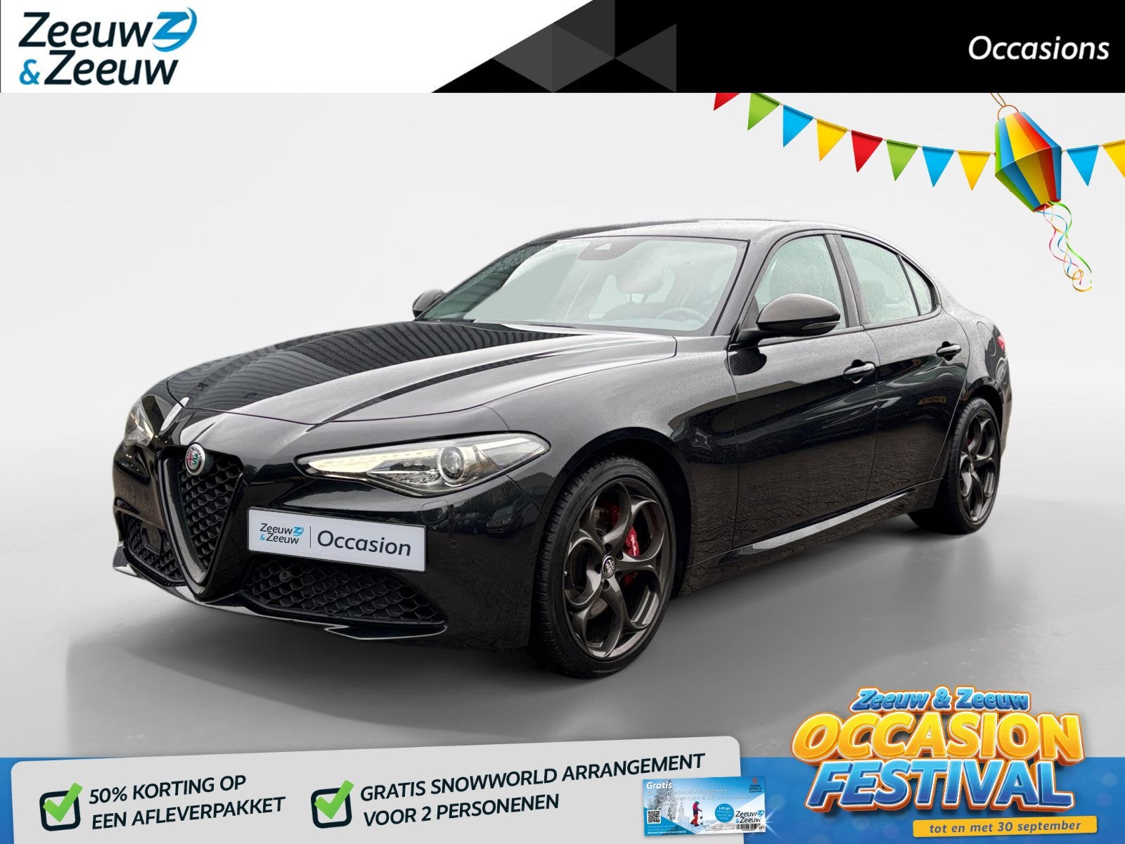 Alfa Romeo Giulia 2.0T B-Tech | 200PK | 19 INCH | AD.CRUISE, Automaat, 4 cilinders, Zwart, Bedrijf