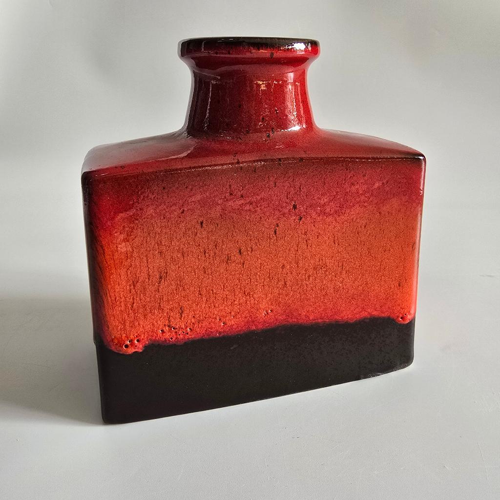 Vintage West-Duitse Fat Lava vaas. Scheurich, 281-19 rood, Antiek en Kunst, Ophalen of Verzenden