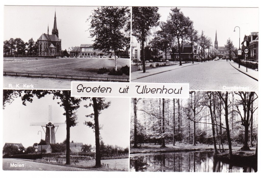 Groeten uit Ulvenhout - 4 luik, Verzenden, 1960 tot 1980, Ongelopen, Noord-Brabant