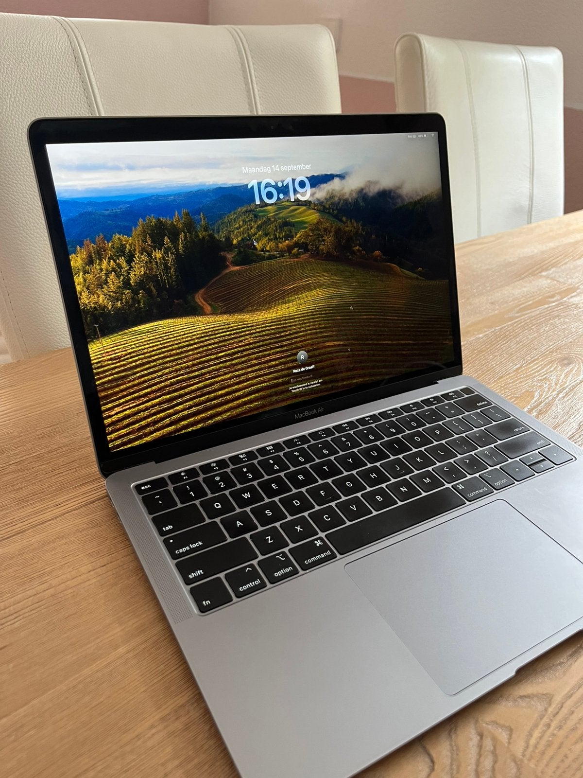 Macbook air 2018, retina-display, Computers en Software, Ophalen, Gebruikt, 256 GB, Qwerty