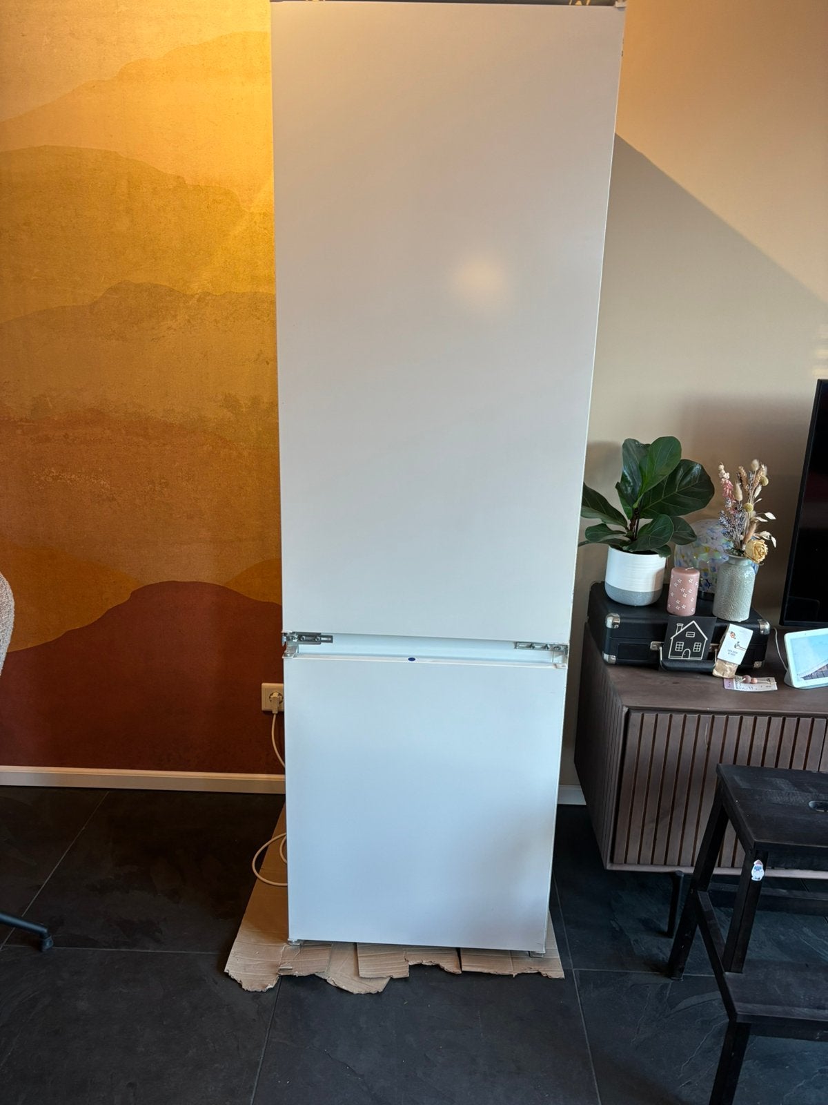 Koel-vriescombinatie (inbouw), Witgoed en Apparatuur, Koelkasten en IJskasten, Ophalen, Gebruikt, 200 liter of meer, Met aparte vriezer