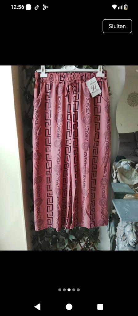 Roze Versace-stijl broek - Nieuw met label, Maat 38/40 (M), Nieuw, Ophalen of Verzenden, Onbekend