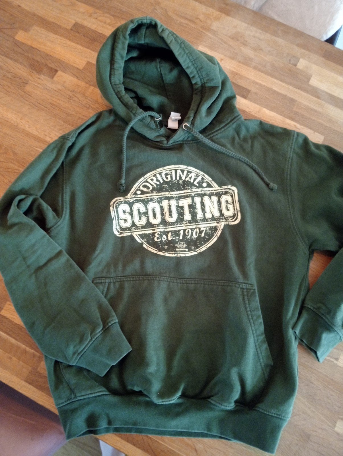 Gratis groene hoodie scouting maat S maat 170/176, Ophalen, Gebruikt, Kleding