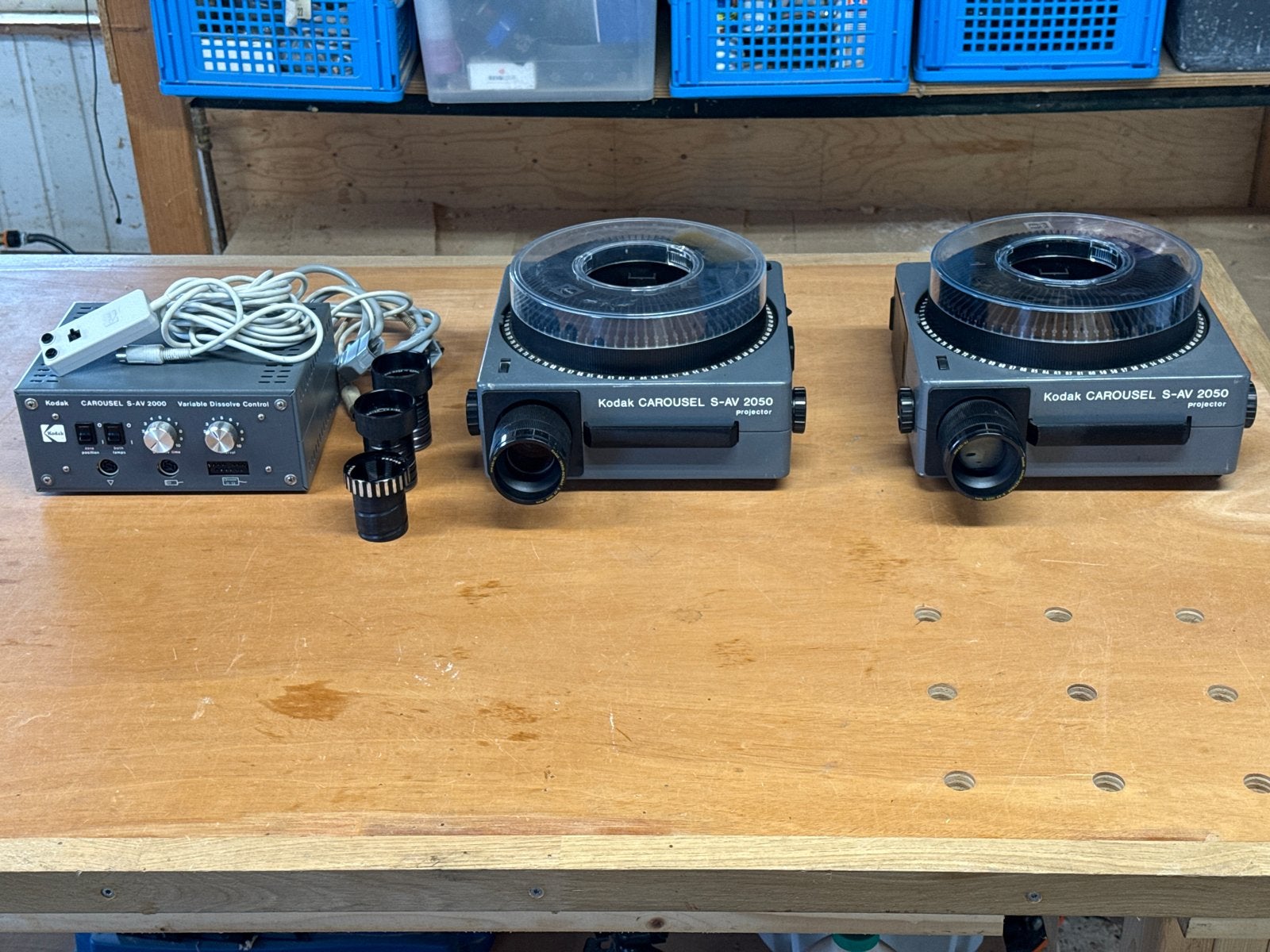 Kodak Carousel S-AV 2050 Dia Projectoren met Dissolve Contro, Ophalen, Gebruikt