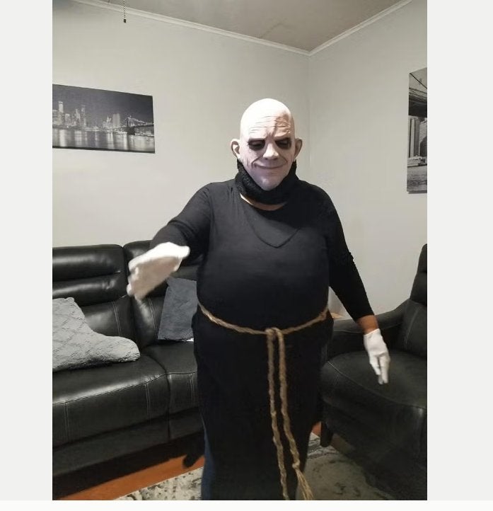 Addams Family full face latex masker Uncle Lester, Ophalen of Verzenden, Nieuw, Halloween of Griezel