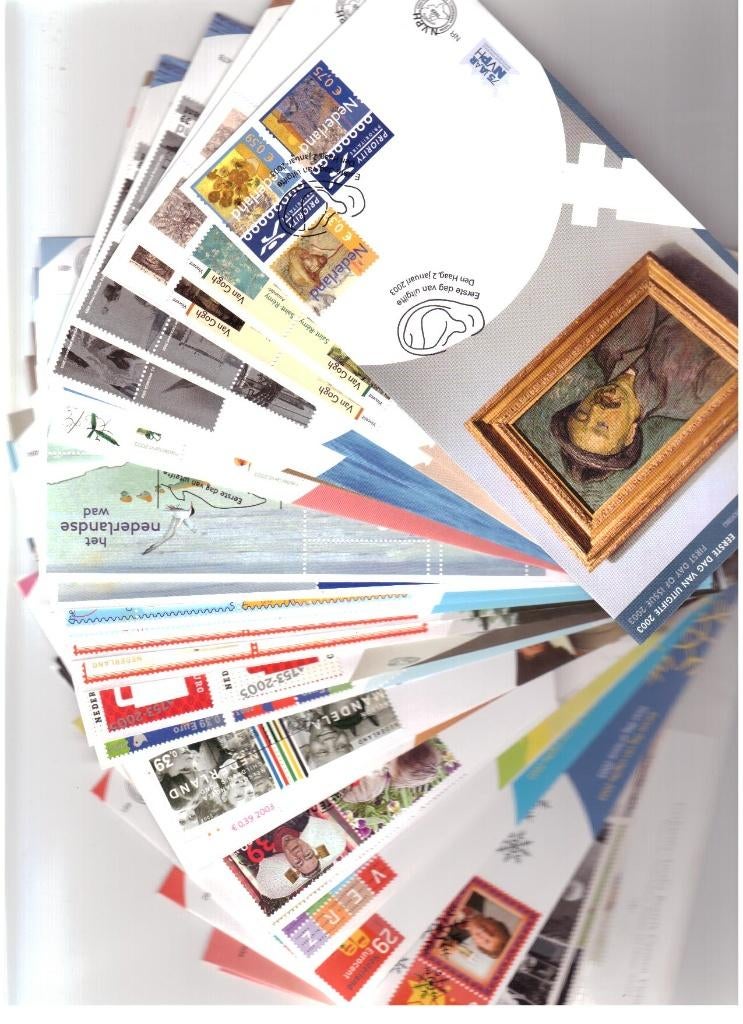 fdc's nederland jaargang  2003, Verzenden, Onbeschreven, Nederland