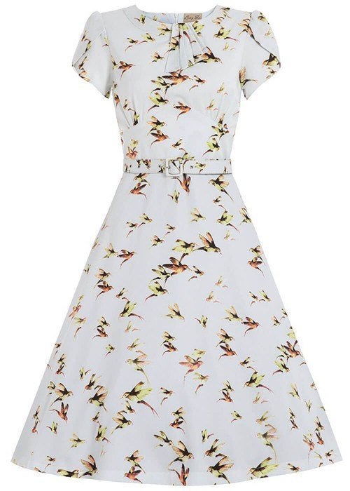 LINDY BOP vintage jurk maat 44 NIEUW, Wit, Maat 42/44 (L), Nieuw, Ophalen of Verzenden