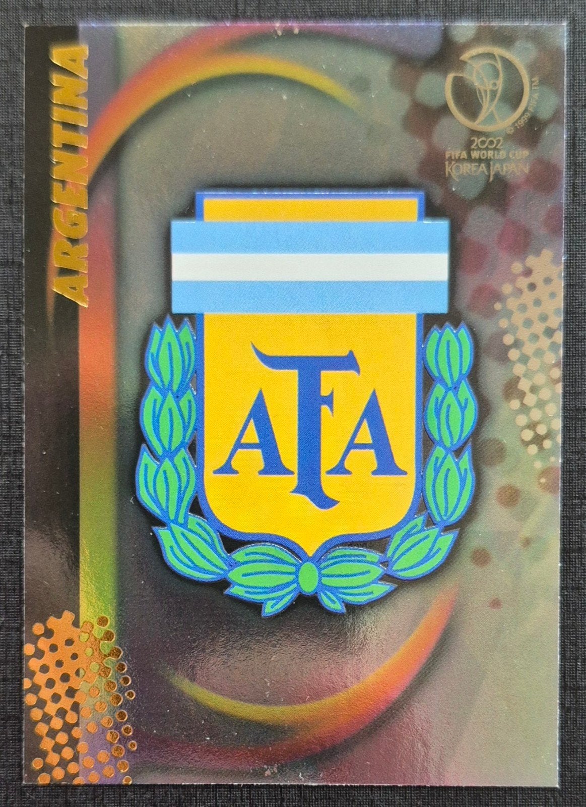 Panini embleem Argentijnse voetbalbond  WK 2002, Verzamelen, Ophalen of Verzenden, Zo goed als nieuw, Buitenlandse clubs, Poster, Plaatje of Sticker