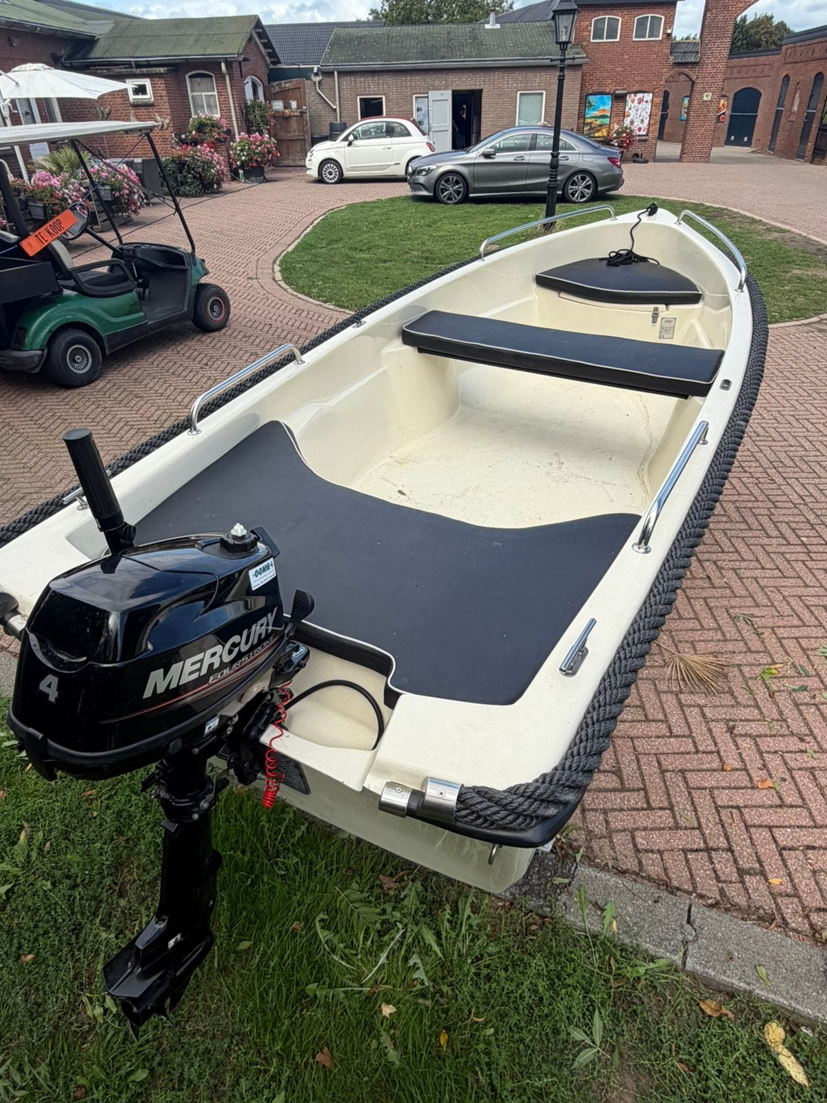 Leuke sloep 390 in mercury 4pk 4 takt inruil koopje €1950,-, Ophalen, Zo goed als nieuw, Elektrische start