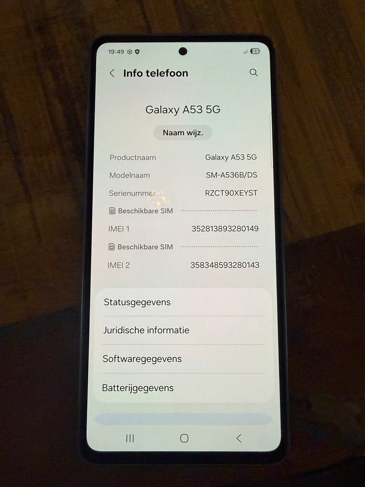 Samsung Galaxy A53 5G - Lichtblauw - 256GB, Ophalen, Blauw, Touchscreen, Zo goed als nieuw