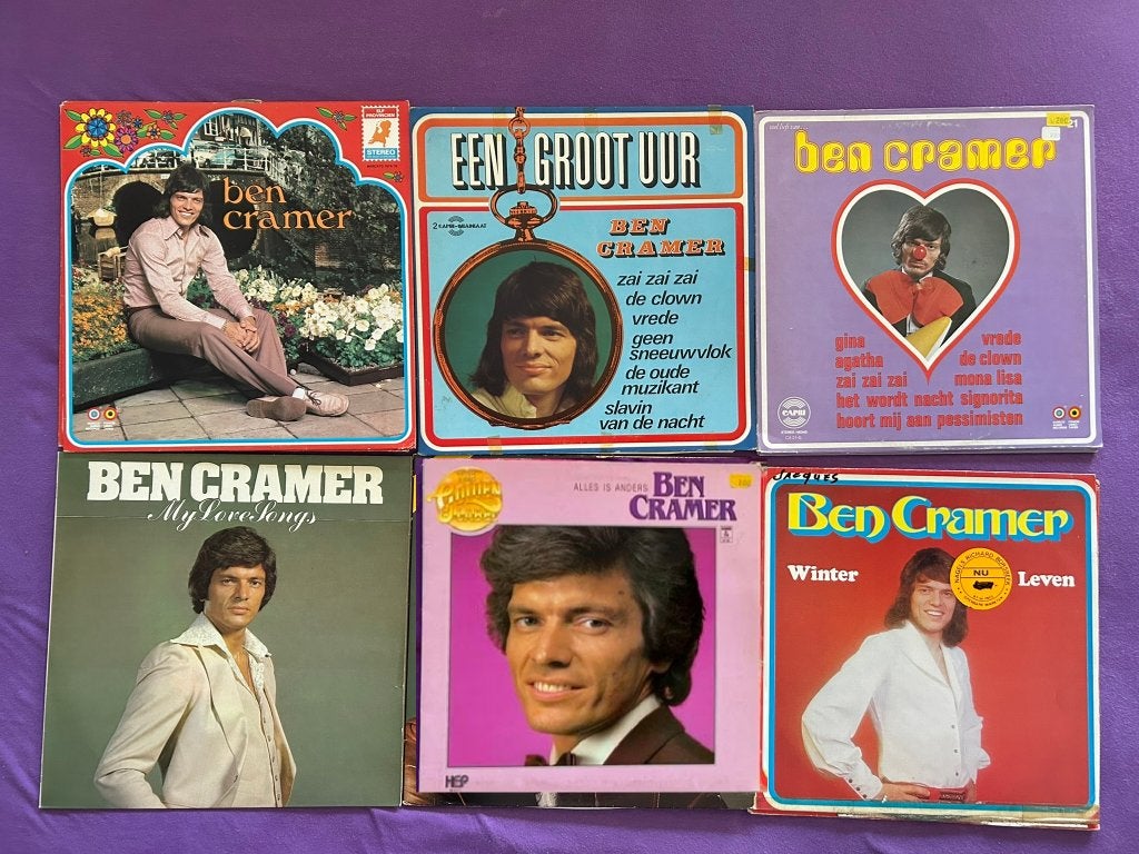 7 LP's Ben Cramer (ook per stuk te koop), LP, Gebruikt, Ophalen of Verzenden, Levenslied of Smartlap
