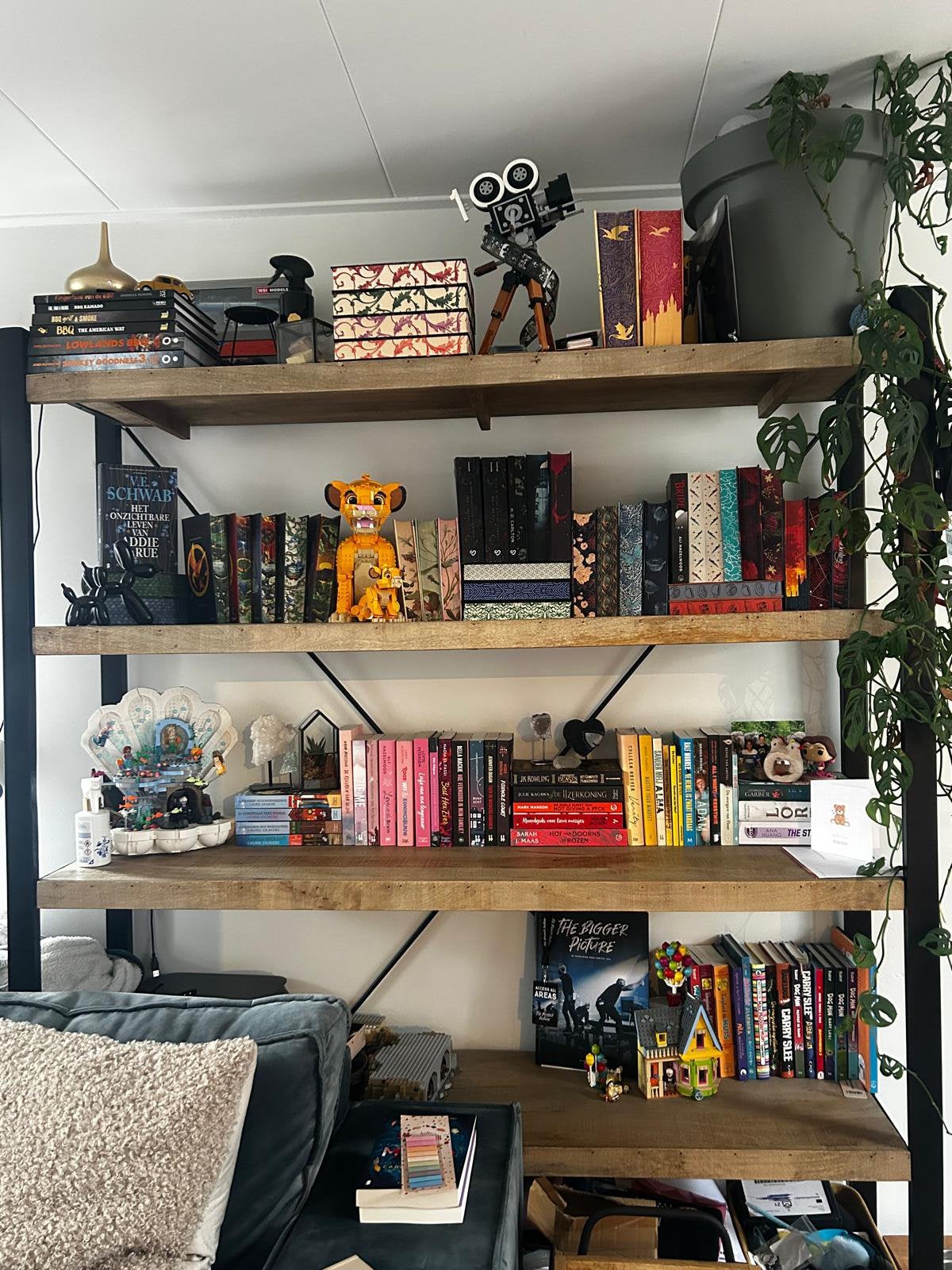 Boekenkast 160x200, Met plank(en), 150 tot 200 cm, Zo goed als nieuw, Industrieel