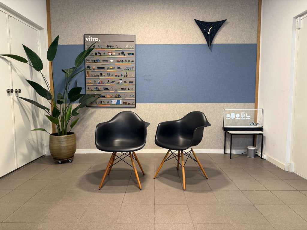 Vitra | Eames | DAW | Zwart | 2x, Huis en Inrichting, Vitra, Gebruikt, Twee, Zwart
