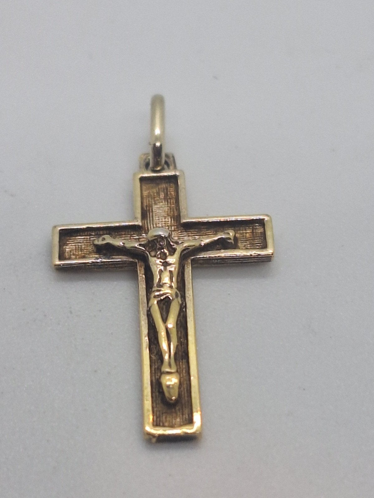 Zilver verguld Christus kruis - ca. 3cm, Sieraden, Tassen en Uiterlijk, Ophalen of Verzenden