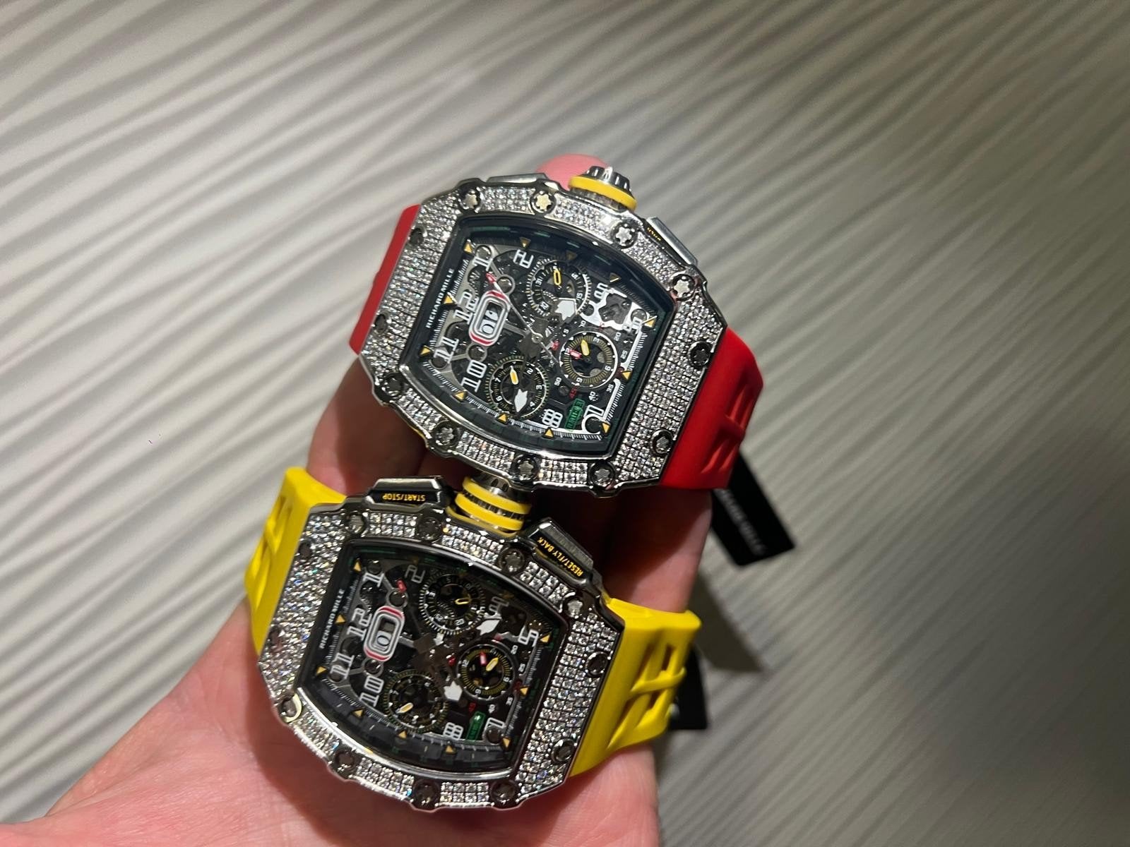 Richard mille ✅ Chrono automaat diamant nieuw, Ophalen, 20 of groter, IJzer of Staal, Nieuw