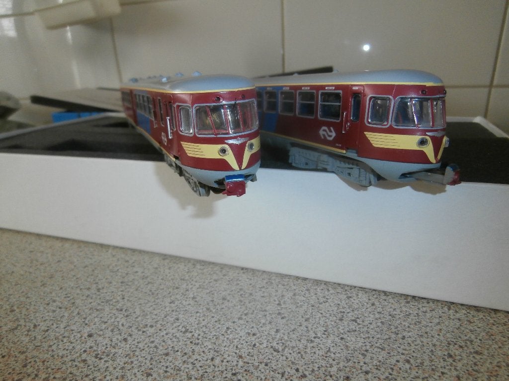 DE-2 Holland Rail Rood  met reclame band-Analoog, Overige merken, Treinset, Gelijkstroom, Analoog