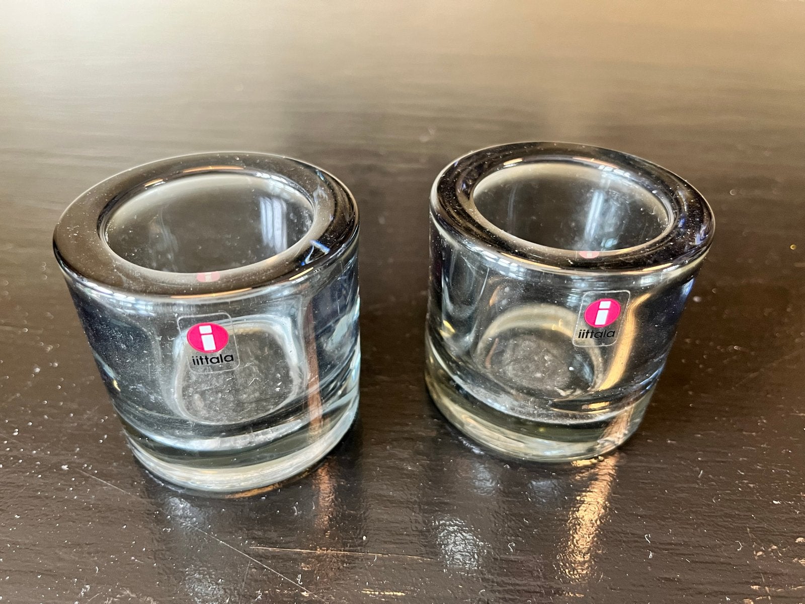 Iittala Kivi Marimekko waxinelichthouders - Set van 2, Waxinelichthouder, Ophalen of Verzenden, Grijs, Iittala