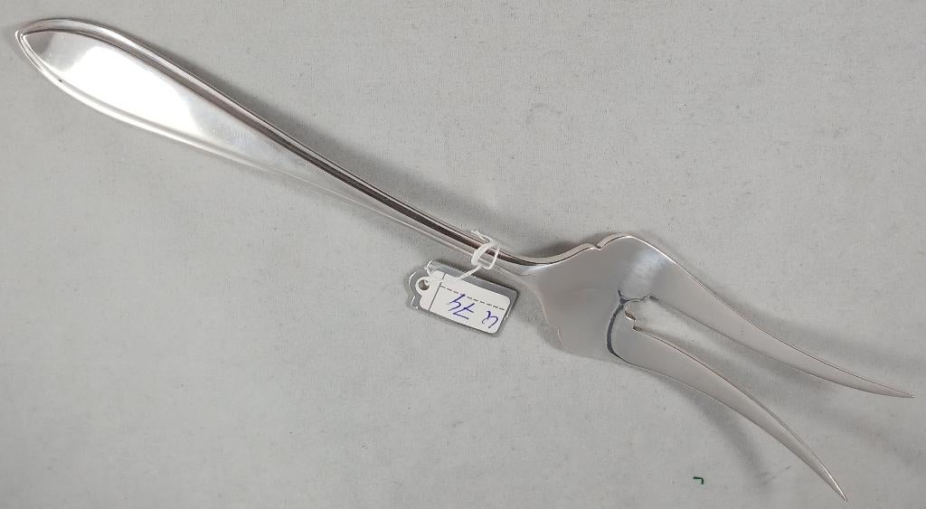 Grote vleesvork Puntfilet antiek 835 zilver, Antiek en Kunst, Ophalen of Verzenden, Zilver