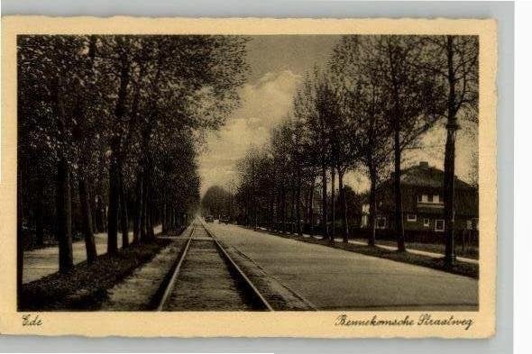 Ede Bennekomsche Straatweg met tramspoor st 1934, Verzenden, 1920 tot 1940, Gelopen, Gelderland