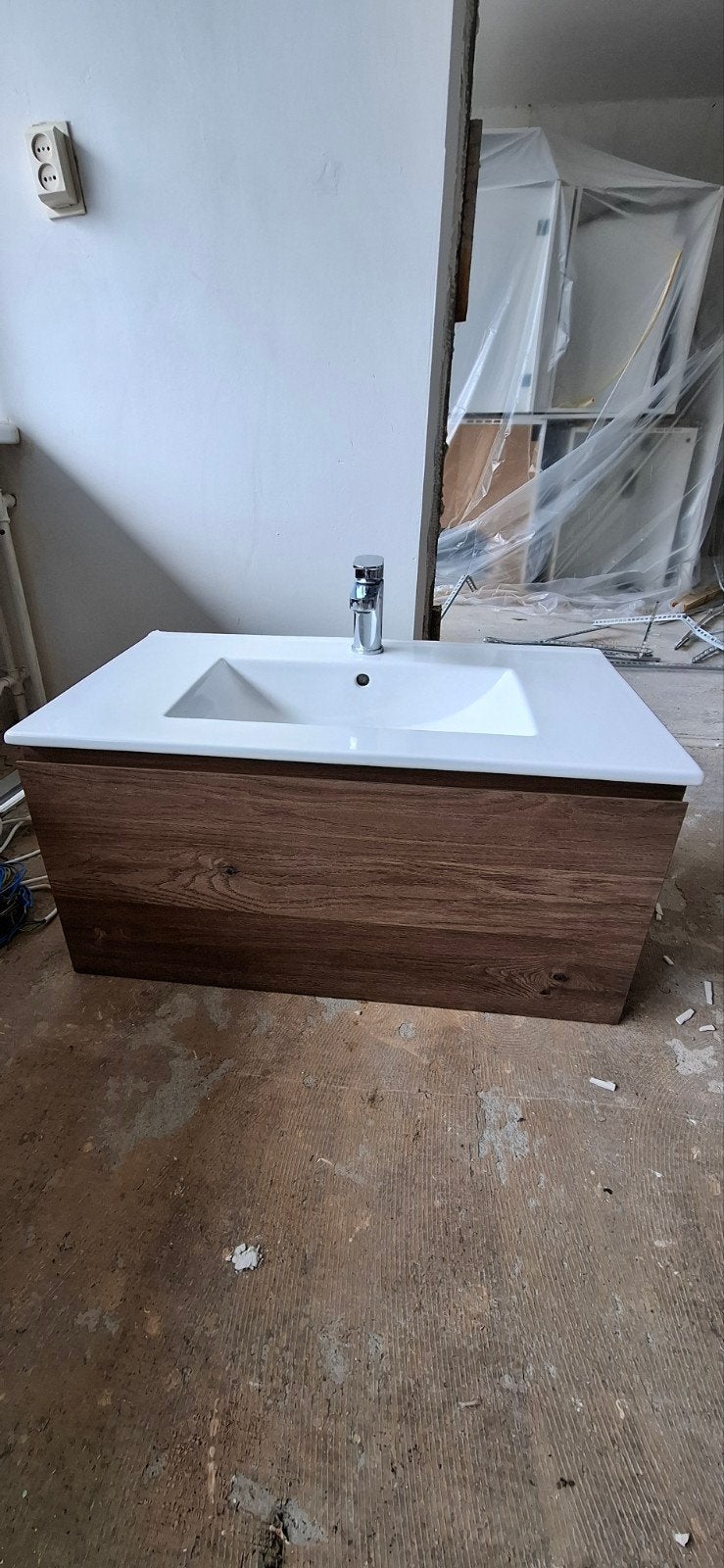 Badkamermeubel met kraan Ikea, Ophalen, 50 tot 100 cm, Zo goed als nieuw, Minder dan 100 cm
