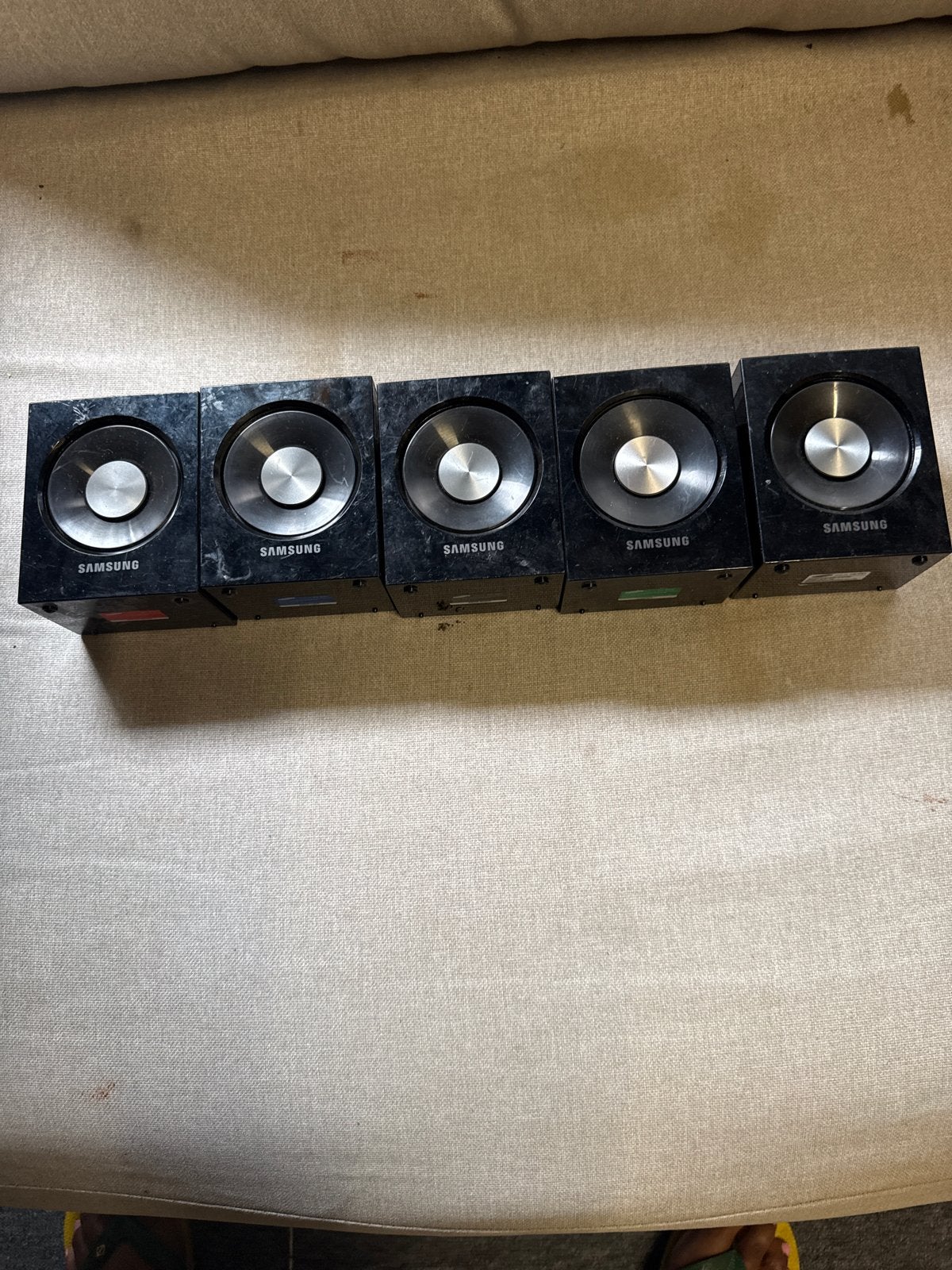 Samsung speakerset - 5 stuks, Audio, Tv en Foto, Luidsprekers, Geschikt voor surround/home cinema, Ophalen of Verzenden, Gebruikt
