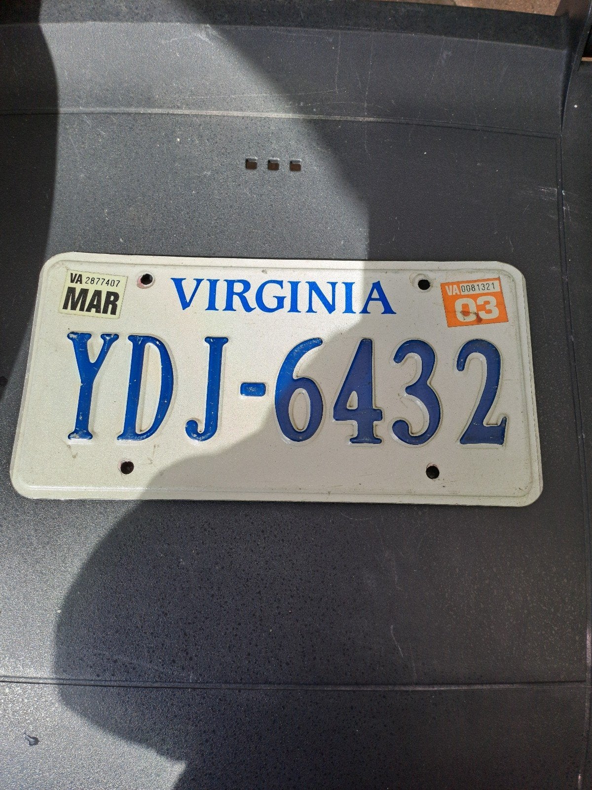 Amerikaans Kentekenplaat Virginia YDJ-6432, Verzamelen, Overige Verzamelen, Ophalen of Verzenden, Nvt, Nvt, Nvt