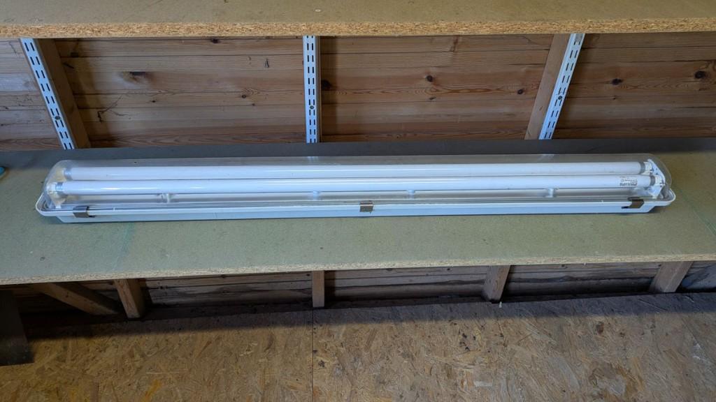TL armatuur dubbele lamp - 120 cm, Ophalen, Gebruikt