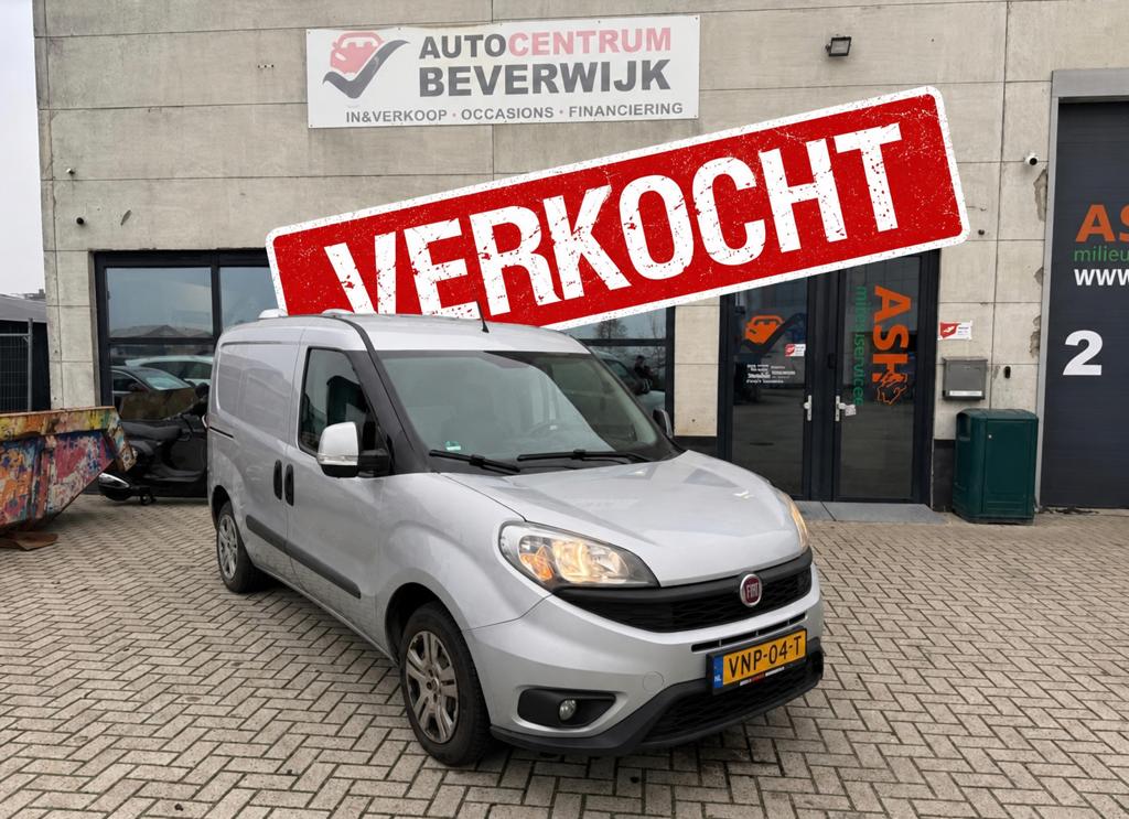 Fiat Doblo Cargo 1.3 MJ 16V 90pk 2016 Grijs Hondenwagen, Voorwielaandrijving, Euro 5, Zwart, 4 cilinders