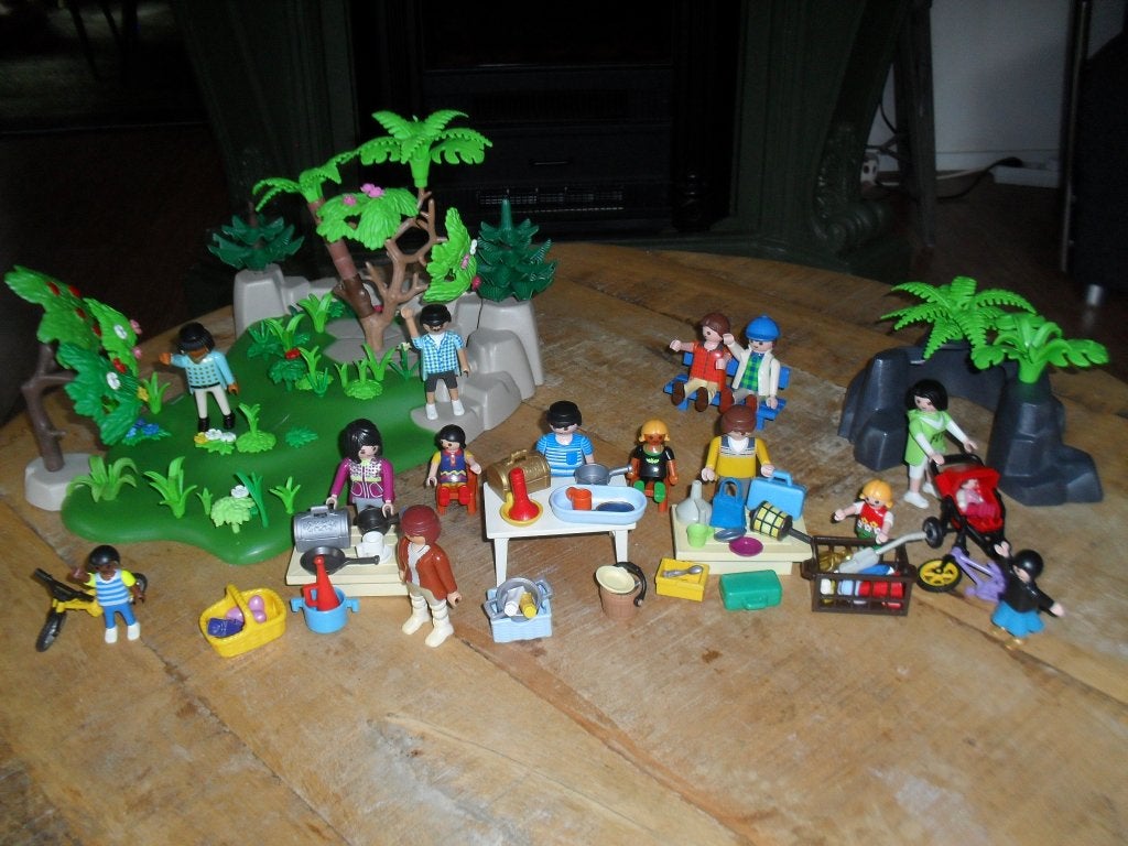 Playmobil rommelmarkt in het park setje no 40, Ophalen of Verzenden, Zo goed als nieuw, Los playmobil