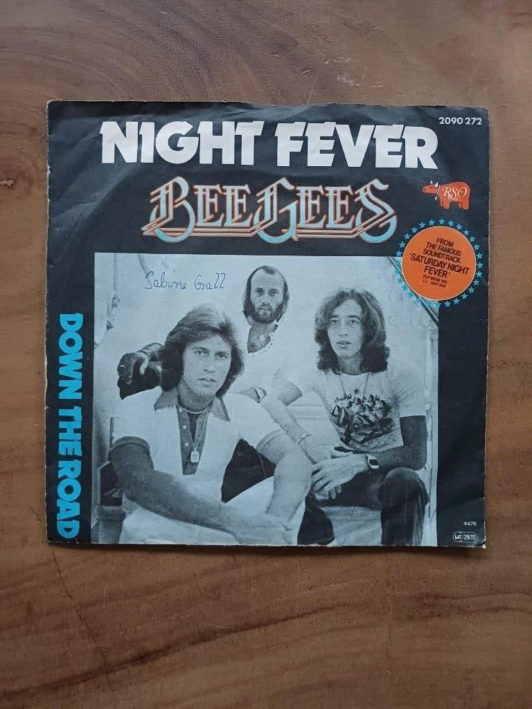 The Bee Gees - Night Fever - Single - Vinyl, Gebruikt, 7 inch, Ophalen of Verzenden, Pop
