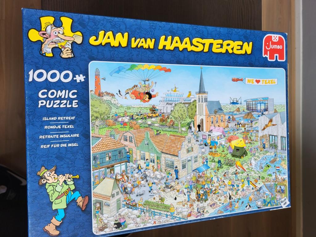 Jan van Haasteren - rondje Texel 1000 stukjes, Ophalen, 500 t/m 1500 stukjes, Zo goed als nieuw