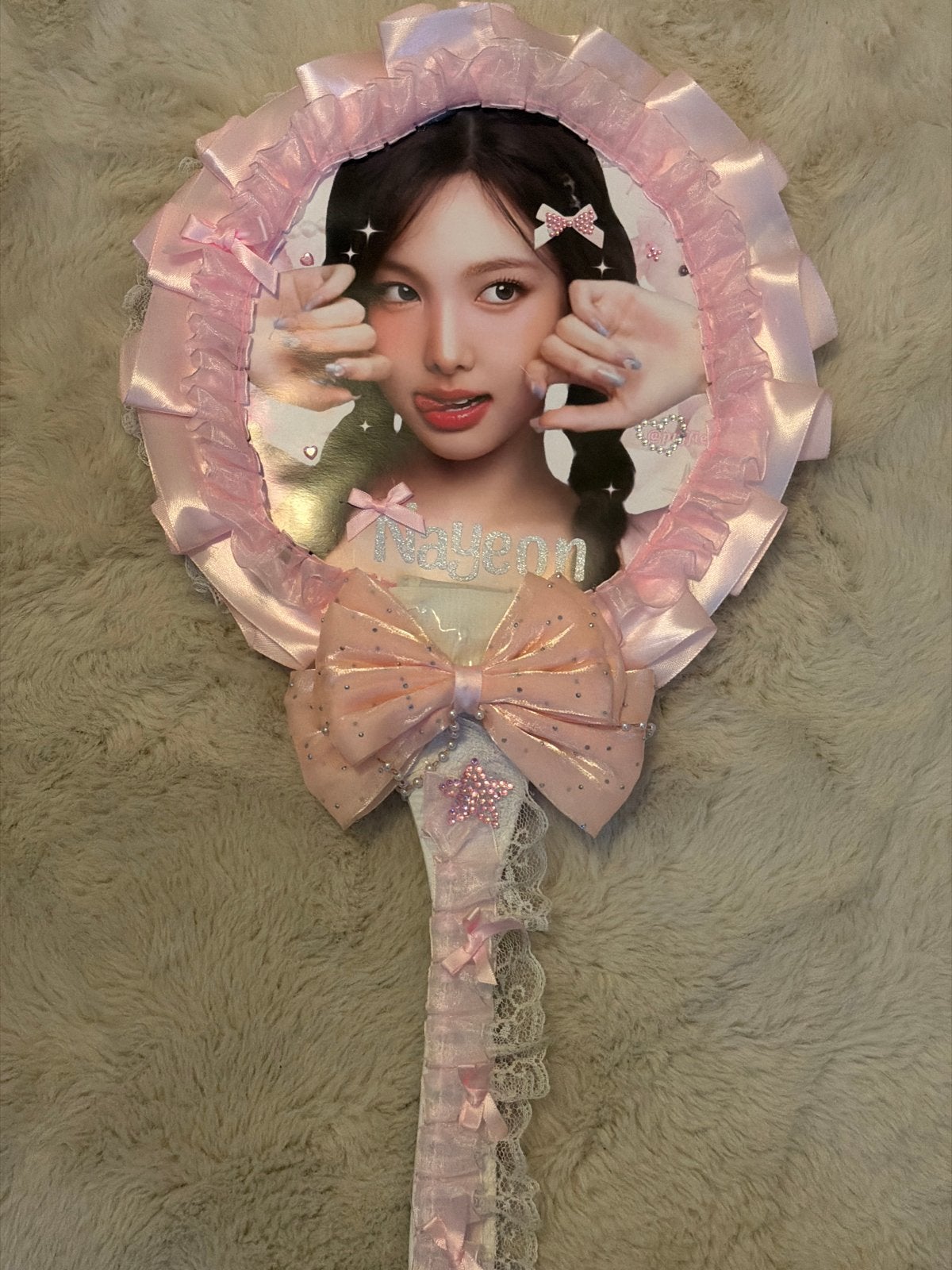 TWICE Handgemaakte Picket - Roze K-Pop Fan Item, Textiel, Zo goed als nieuw, Knutselwerk, Overige merken