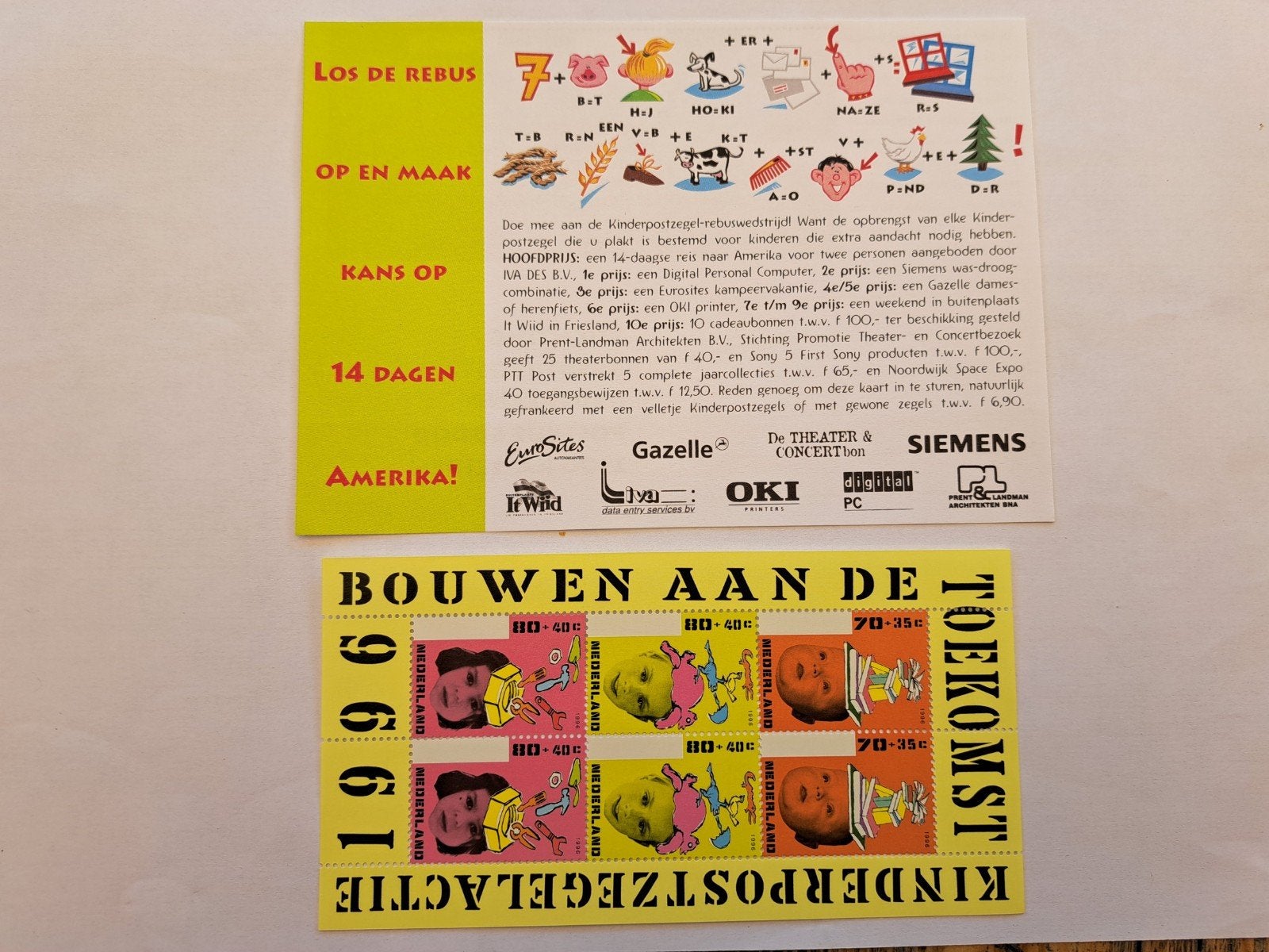 Kinderpostzegels 1996 - Bouwen aan de Toekomst, Ophalen of Verzenden, Na 1940, Postfris