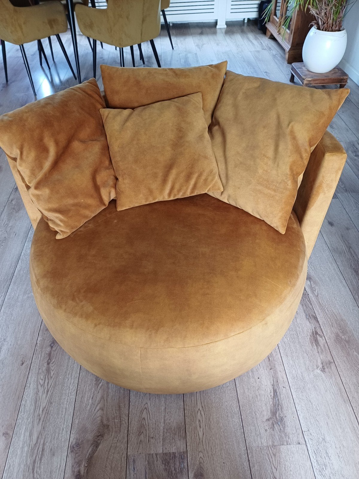 Passe partout swing XL velvet gold (okergeel), Huis en Inrichting, Ophalen, Zo goed als nieuw, Minder dan 150 cm, Stof
