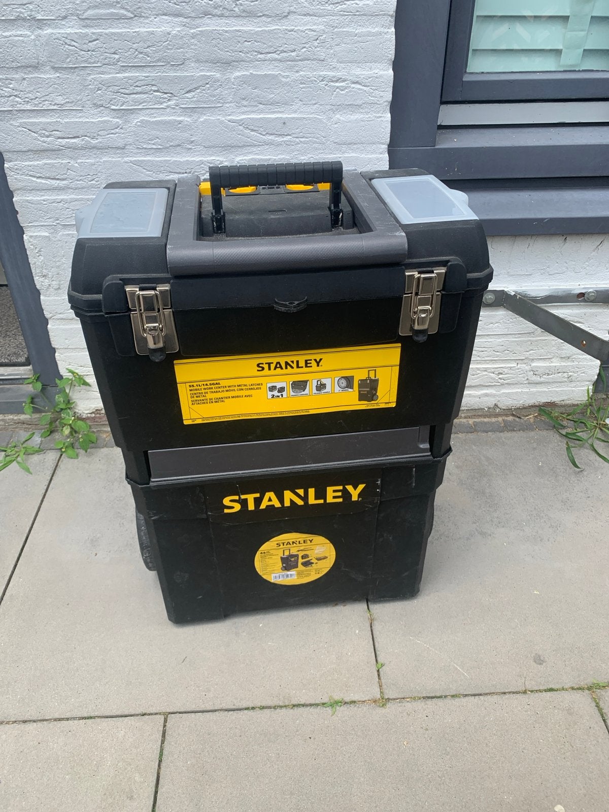 Stanley Mobiel Werkcentrum Gereedschapskist op Wielen, Doe-het-zelf en Verbouw, Gereedschapskisten, Ophalen, Gebruikt