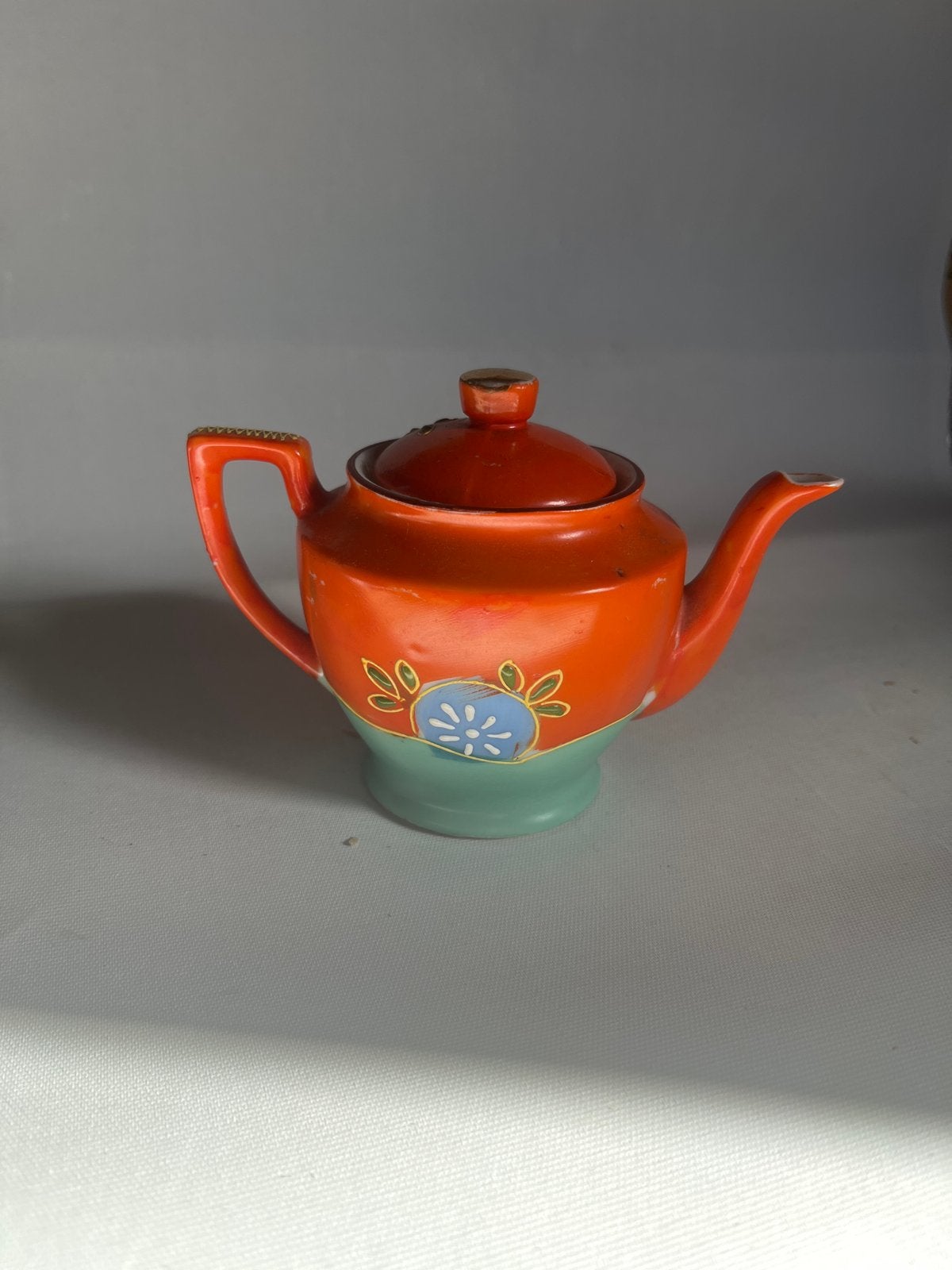 Vintage Japanse theepot met handgeschilderde decoratie, Ophalen of Verzenden